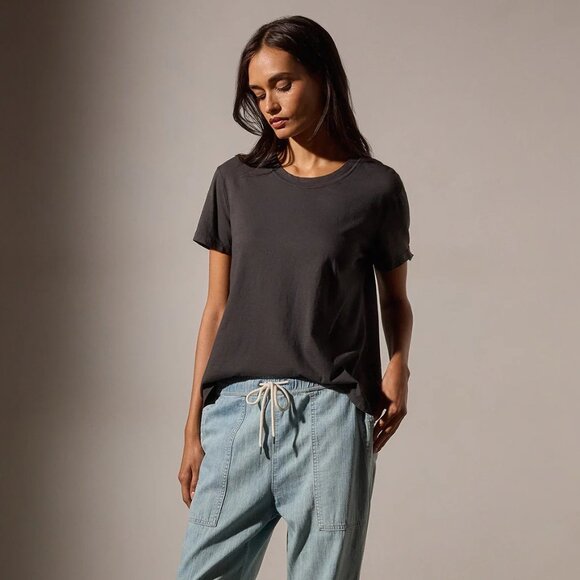 James Perse Standard Pink Scoop Neck Tee | Size 3 (Large) - Picture 3 of 9